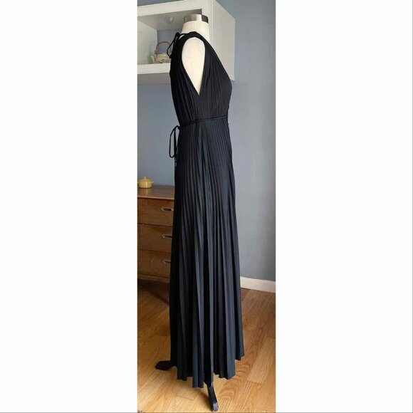 Vtg 70s Jody T Of California Grecian Disco Maxi Dress Size S/M Accordion Pleat - Picture 4 of 8